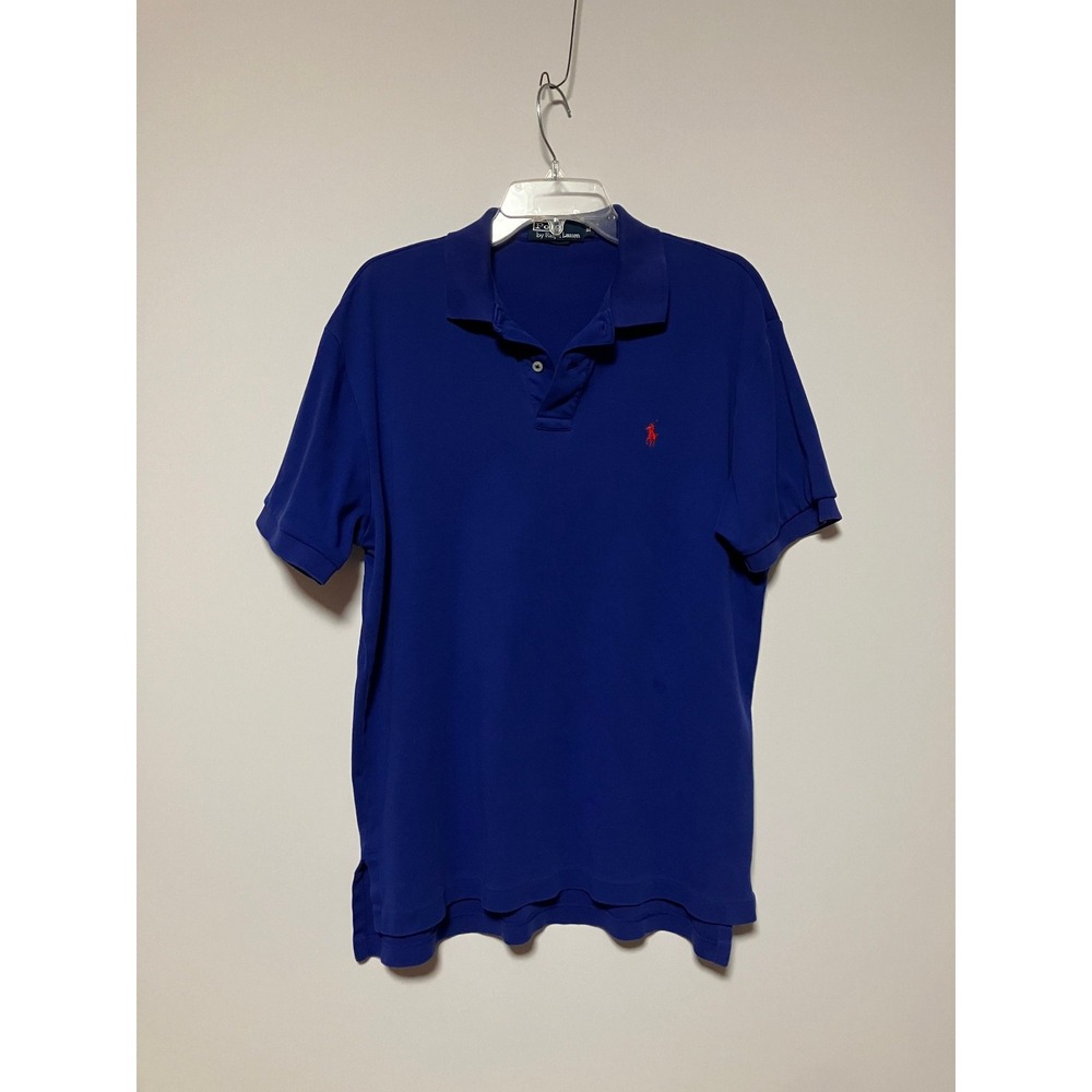 Vintage Polo Ralph Lauren Polo Shirt, Navy Blue, Red Pony, Size Medium, Men's